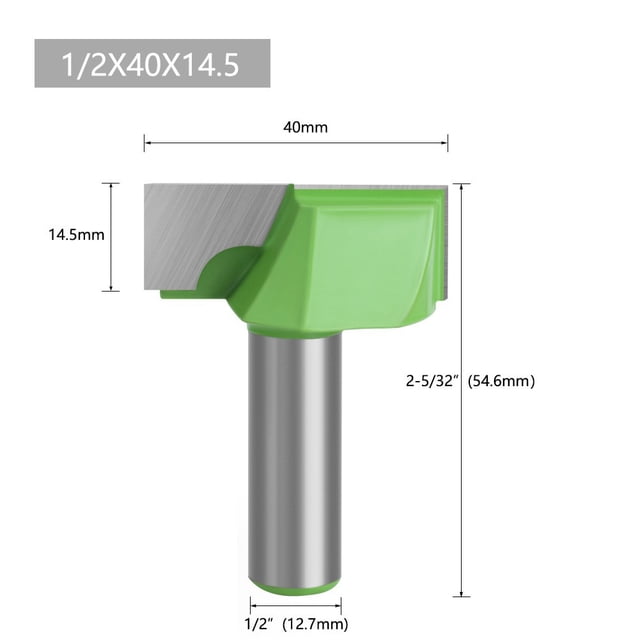 1PC 12.7mm Shank Cleaning Bottom Router Bit Milling Cutter Engraving Woodworking