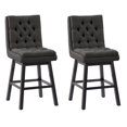 thumbnail image 1 of CorLiving Belmont Fabric Tufted Counter Height Bar Stools with Solid Wood Legs - Dining Room Barstools, Counter Height, Padded Backrest, 1 of 1