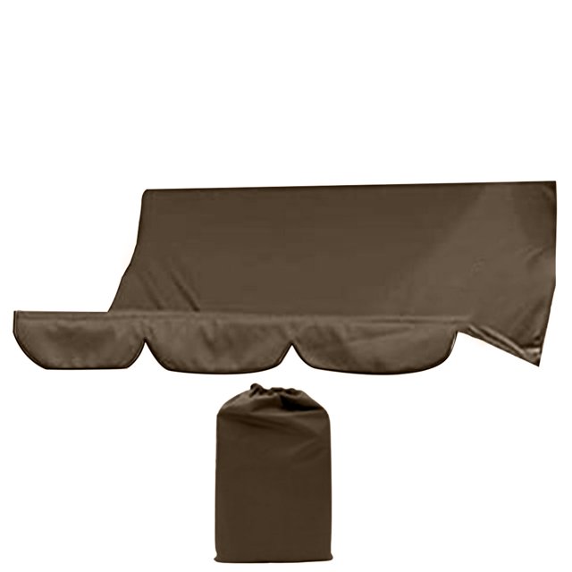 LCXmlly Swing Canopy Rain Cover Waterproof Ruffle Design UV Resistant Simple Installation Universal Protective Oxford Thickened Swing Canopy