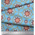 thumbnail image 2 of Soimoi Rayon Fabric Floral Mandala Print Sewing Fabric Yard 56 Inch Wide, 2 of 3