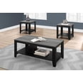 thumbnail image 3 of Monarch Specialties Table Set, 3pcs Set, Coffee, End, Side, Accent, Living Room, Laminate, Black, Grey, Transitional, 3 of 4