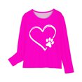 thumbnail image 4 of RXIRUCGD Chemises à Manches Longues pour Filles, Col Rond Mignon, Blouses Décontractées Élégantes (Rose Vif, Taille : 3 Ans), 4 of 5