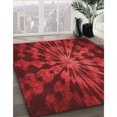 thumbnail image 3 of Ahgly Company Tapis d'Aire Intérieur Lavable à la Machine, Carré, Transitionnel, Rouge, 8 Pieds Carré, 3 of 7