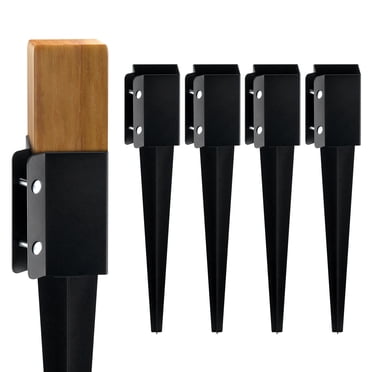VEVOR Pointes d'Ancrage pour Poteau de Clôture, Lot de 4 24 x 4 x 4 Pouces Diamètre Extérieur Diamètre Intérieur 3,5 x 3,5 Pouces.