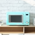 thumbnail image 3 of Costway 0.7Cu.ft Retro Countertop Microwave Oven 700W LED Display Glass Turntable Green, 3 of 10