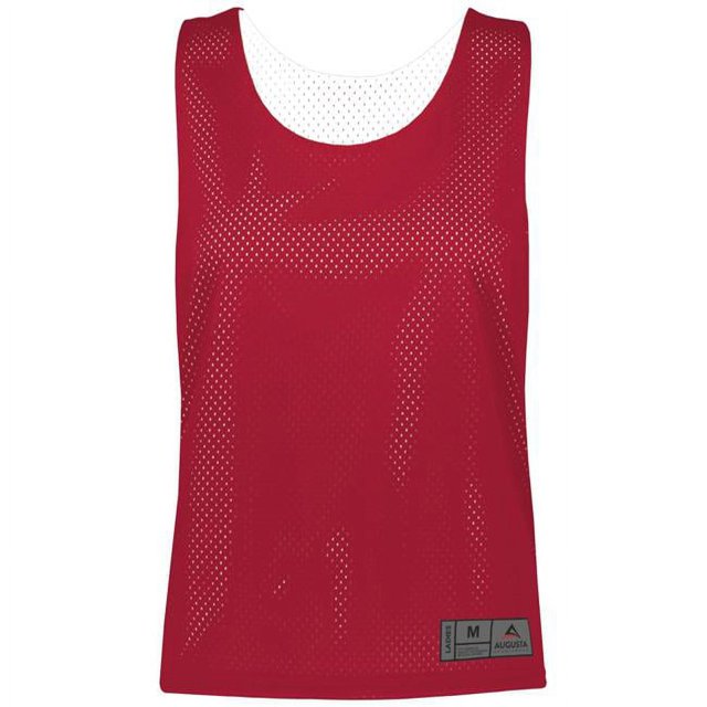 ASI 9719.408.L Haut Pinnie Réversible en Maille pour Femme, Écarlate et Blanc - Grand