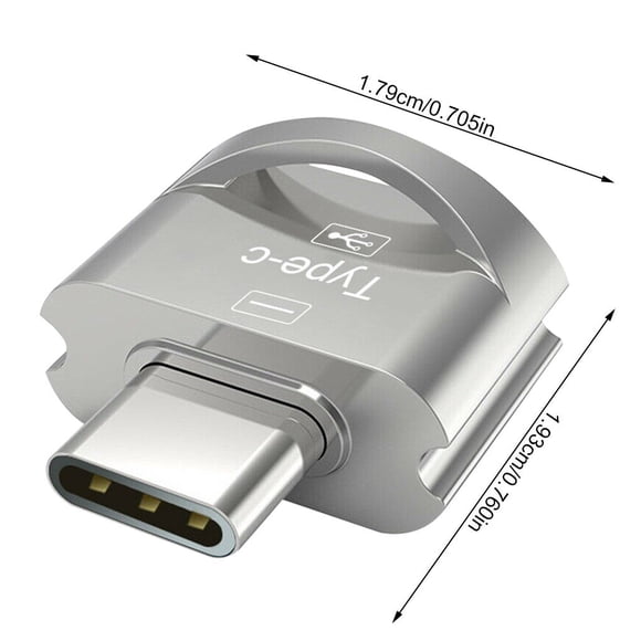 Becaristey Type-c to USB 3.0 Adapter Mobile Phone Fast Data Transmission Speed Type-c OTG Converter Type-c to USB Converter silver 1Set