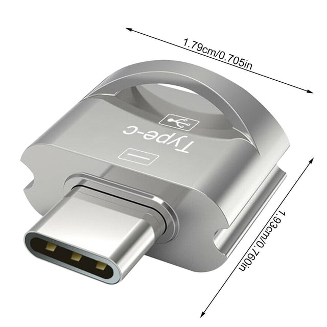 Becaristey Type-c to USB 3.0 Adapter Mobile Phone Fast Data Transmission Speed Type-c OTG Converter Type-c to USB Converter silver 1Set