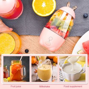 Mélangeur portable, Smoothies personnelles Blender sans fil, Mini Mélangeur à usage unique 400ml USB Mélangeur rechargeable Petit mélangeur de jus Juicier portable pour Shakes, Smoothies, Maison, Voyage & Gymnase
