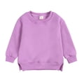 thumbnail image 1 of Coats for Girls Boys Sweater Coat Round Neck Small Medium Pullover Solid Fleece, 1 of 4