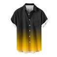 thumbnail image 1 of fatyb Button down Shirts for Men Short Sleeve Lightweight Beach Shirts Summer Gradient Collar Blouses, 1 of 4