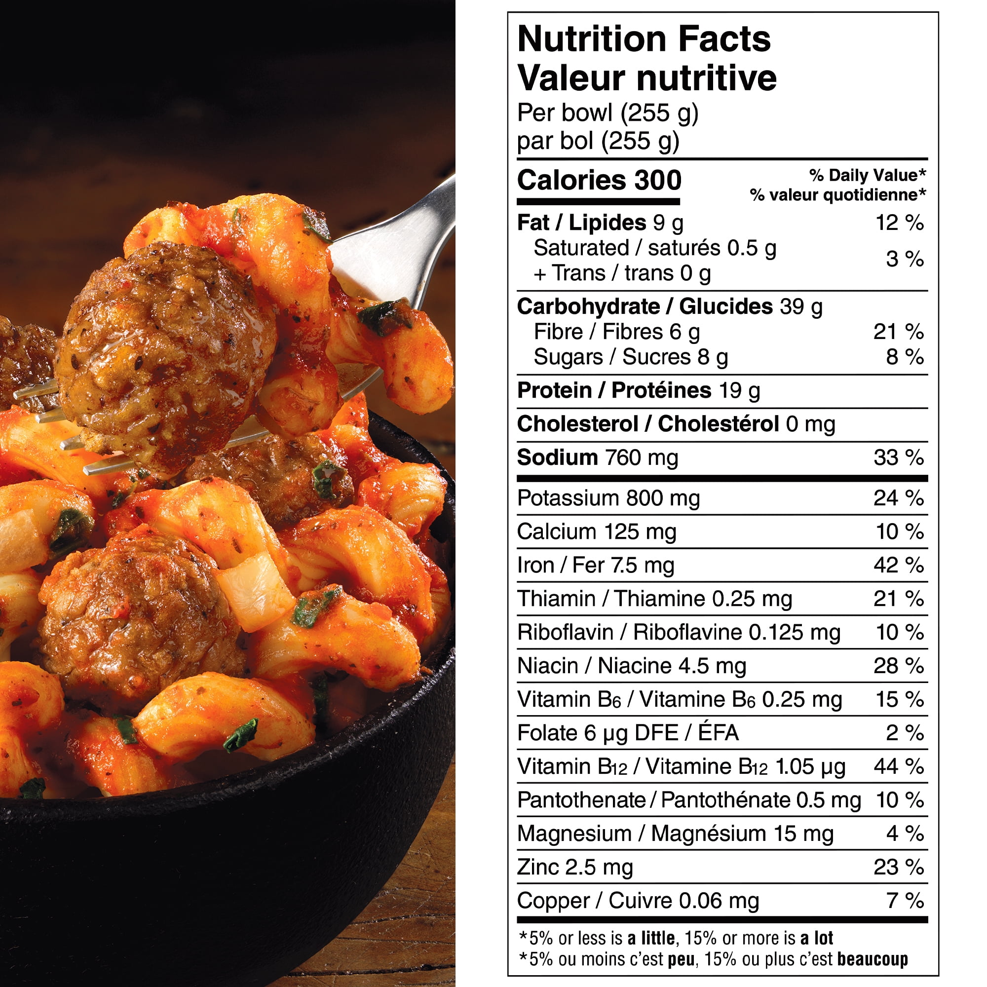 Gardein Suprême Plant‑Based Bowls Meatball Marinara Frozen Dinner Bowl, Pasta with Plant‑Based Meatballs, Spinach & Onions in Marinara Sauce, 19g of Protein, Frozen Meal, 255g