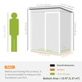 thumbnail image 3 of Outsunny 5.2' x 3.5' Outdoor Storage Shed with Vents, Dark Grey, 3 of 10