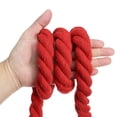 thumbnail image 4 of Unique Bargains 20 Feet Tug of War Rope for Adults Teen 3-Strand Natural Twisted Cotton Rope with Flag Rose Red, 4 of 7