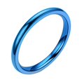 thumbnail image 1 of Fashion Contracted 2MM Fine Hand Polished Womens Tail Ring Couple Ring, 1 of 9