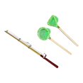 thumbnail image 2 of Milaget Dollhouse Miniature Fish Rod Fishing Net Set Mini for Doll House Garden Pond Green Net, 2 of 9