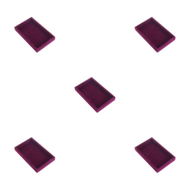Baohd Boîte de Rangement en Velours Doux pour Bijoux, Rangement et Exposition des Objets de Valeur, Boîte de Rangement pour Bijoux, Cadeau Violet 5Ensemble
