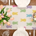 thumbnail image 3 of Easter Table Runner 13 x 48 Inch, Colorful Bunny Decorative Rustic Holiday Spring Table Decoration for Kitchen Dinning, Indoor Outdoor Dinner Party Décor GT086-48, 3 of 5