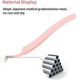 thumbnail image 4 of Pinces à Cils pour Extensions, Pinces à Cils à Embout en Fibre, Pinces Professionnelles pour Extensions de Cils, Pinces pour les Fans de Volume et l'Isolation, et pour Ramasser des Cils Simples, Pinces à Cils Volume Rose, 4 of 7