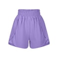 thumbnail image 4 of Timegard Workout Shorts for Women Quick Dry High Waisted Smocked Athletic Lightweight Gym Running Shorts, 4 of 6