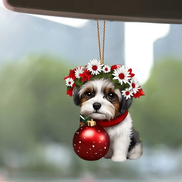 TopLLC 2PC Christmas Ideas Kittens Car Pendant Backpack Pendant license plate