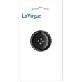 thumbnail image 1 of LA VOGUE 4-Hole Button, Black, 30 mm (1.18 in) - Sturdy Coat/Button for Outerwear & Bags, 1 of 2