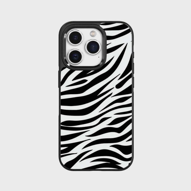 Caseco iPhone 15 Pro Max Case With Mag-Safe - Zebra