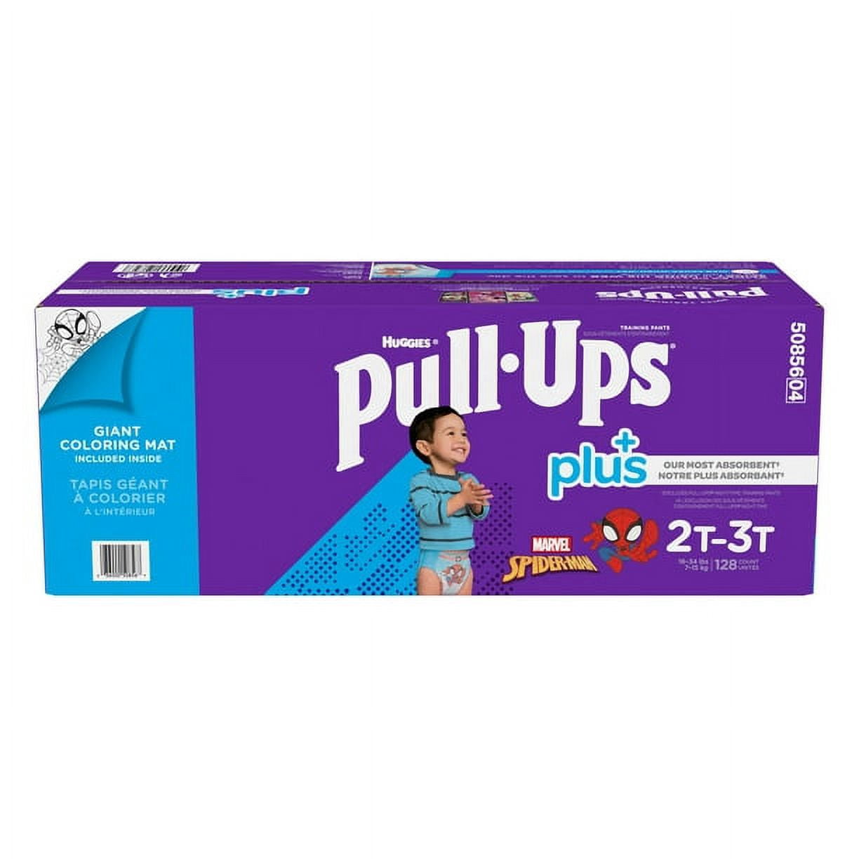 Huggies Pull-Ups Plus Training Pants, 2T to 3T Boy, 128-pack
