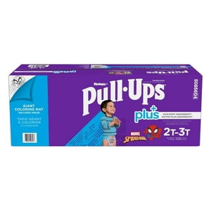 Huggies Pull-Ups Plus Pantalons de formation, 2T à 3T Garçon, 128-pack