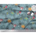 thumbnail image 3 of Soimoi Silk Fabric Flag,Treasure Box & Pirate Boy Nautical Decor Fabric Printed Yard 42 Inch Wide, 3 of 3