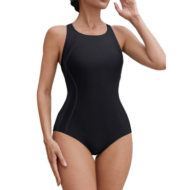 Charmo Women's One Piece Swimsuit Athletic Bathing Suits Training Sport Swimwear