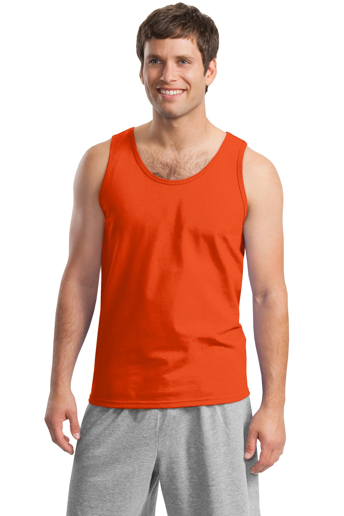 Gildan Men's 100 Percent Cotton U Neck Tank Top. 2200