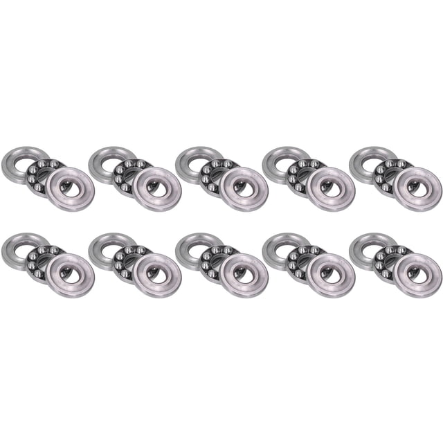 Roulement à Billes de Butée, 10 Pcs Roulement à Billes de Butée Accessoire Monodirectionnel Ensemble de Remplacement Kit Roulement Acier pour Équipement, Roulements à Billes de Butée