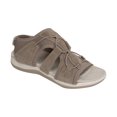 thumbnail image 1 of CEHVOM Sandales à Bout Rond Compensées Confortables pour Femmes, Couleur Unie, Bout Ouvert, 1 of 4