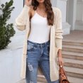 thumbnail image 2 of Pompotops Mode Femmes Décontracté Manches Longues Long Manteau Chandail Cardigan Blouse Hauts Liquidation, 2 of 7