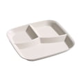 thumbnail image 1 of Divided Plates For Adults 10 Inch Plastic Reusable Dinner Plate With 3 Sections For Portion Control Picnic Camping And Family Meals, 1 of 6
