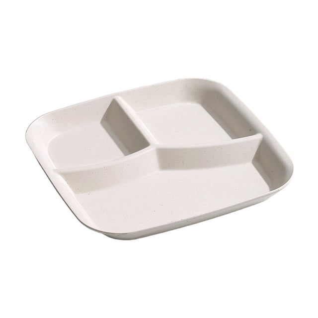 Divided Plates For Adults 10 Inch Plastic Reusable Dinner Plate With 3 Sections For Portion Control Picnic Camping And Family Meals