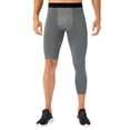 thumbnail image 1 of yeacher Pantalon de Compression Asymétrique pour Hommes avec Soufflet en Mesh, Design Patchwork, Gris, Taille m (21330), 1 of 7