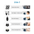 thumbnail image 2 of Electric Shavers for Men Bald Head Shaver LED Display 5-in-1 Faster-Charging 5D Floating Waterproof Electric Rotary Shaver with Clipper Nose Hair Facial Clean Waterproof, 2 of 7