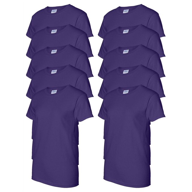 Gildan T-Shirt Sans Coutures Prélavé pour Femmes, Lot de 10