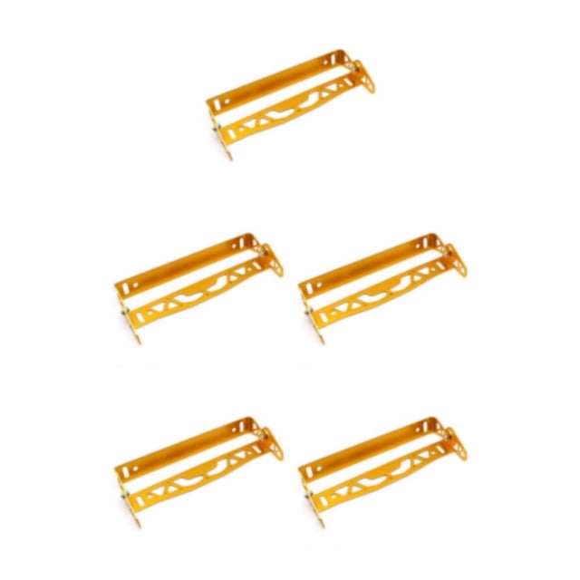 ZheElen Car Number Frame - Unique Lightweight Stylish Accessory Gift Car License Plate Frame for Weatherproof gold 24.5*21*3cm 5Set