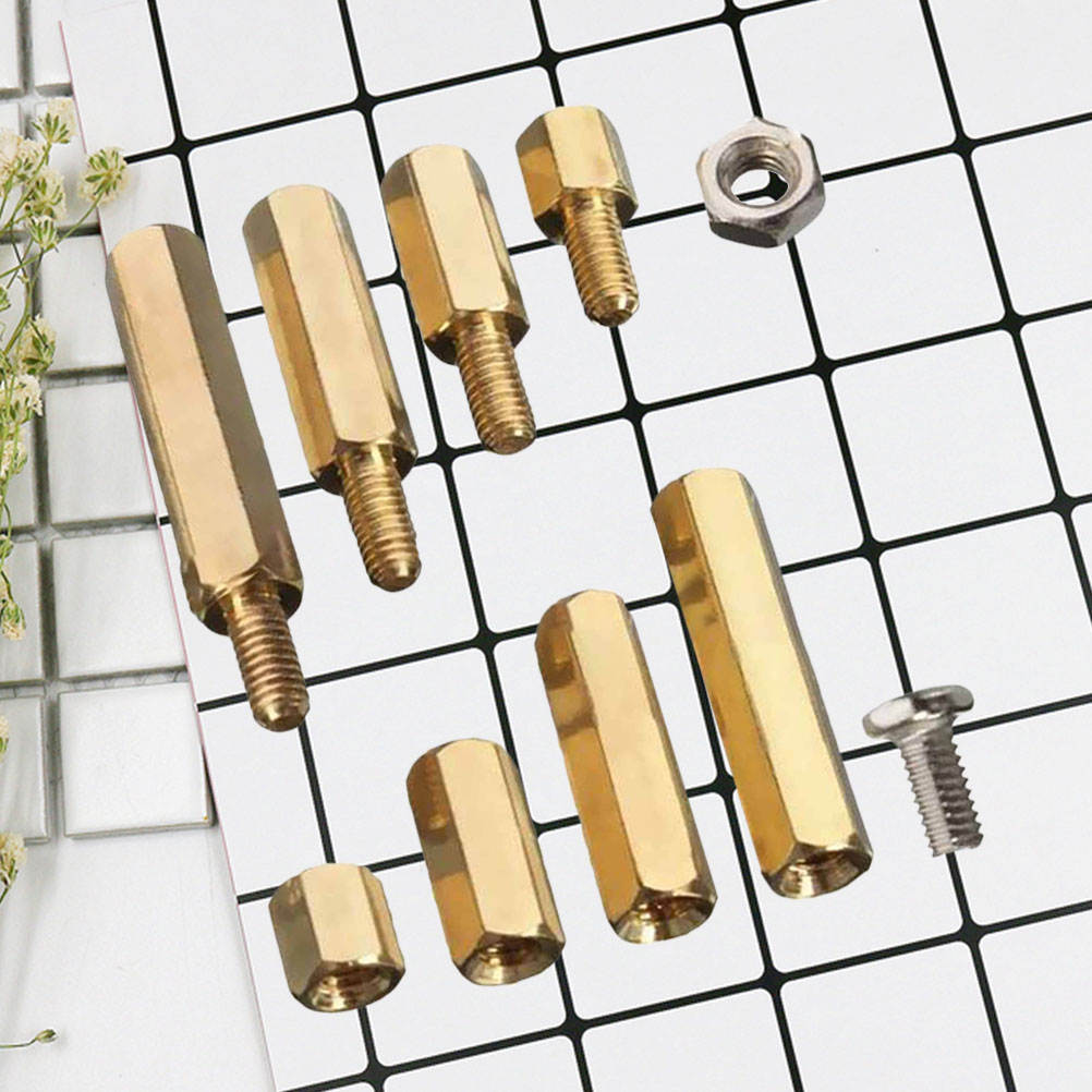 HEALEEP 120Pcs Standoff Screws Brass Hexagon for PCB Board Assembly Projects