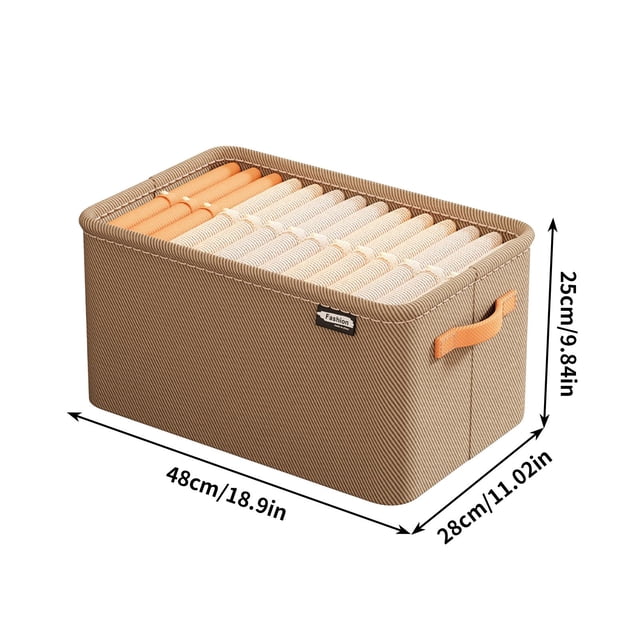 Pant Organizer Storage Box, Heavy Duty Clothes Grids Folding Storage Bin, Versatile Layered Wardrobe Organizer for Home Closet with Space-Saving Design
