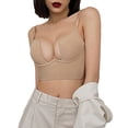 thumbnail image 1 of 2025 Women Solid Low Back Bras Pack for Women Bras Underwired U Shape SupportBackless Bras Multiple Convertible Womens Bras Underwire Straps Underwire, 1 of 8