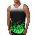 thumbnail image 1 of IROINID Chemise Sans Manches pour Hommes, Hommes Occasionnels Mode Gradation Impression Pull Col Rond Débardeurs de Sport, 1 of 4