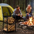 thumbnail image 3 of EastVita 30 Inch High Firewood Rack Outdoor, Indoor Log Storage Organizer, Black, 3 of 8
