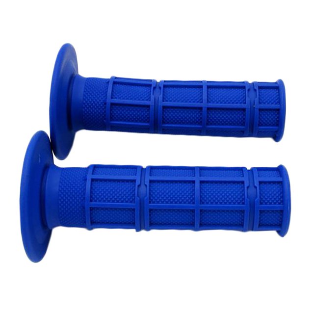Miulika Poignée en Caoutchouc pour Moto 22MM 7/8 Pouces Rétro Bobber Universelle Bleue