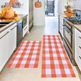 thumbnail image 4 of Dvkptbk Fall Outdoor Rug Set Halloween Thanksgiving Decor Rug Orange Plaid Outdoor Rug Check Rug Layered Doormats for Front Door Porch Farmhouses Entryway Patio Rugs, 4 of 7