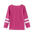 thumbnail image 4 of WEIYLL T-Shirt pour Filles Manches Longues Poignets Col Rond Patchwork Chaud Doux Hauts pour Enfant pour 5-6 Ans, 4 of 5
