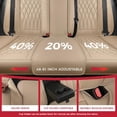 thumbnail image 4 of Car Seat Covers Full Set Faux Nappa Leather Seat Covers for Cars Breathable Front Seats with Lumbar Support and Rear Fit for Automotive Sedans SUVs Pickups, 4 of 9